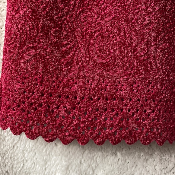 Melani K Petite Women's Burgundy Blouse (Antinio Melani collection) - Picture 3 of 5